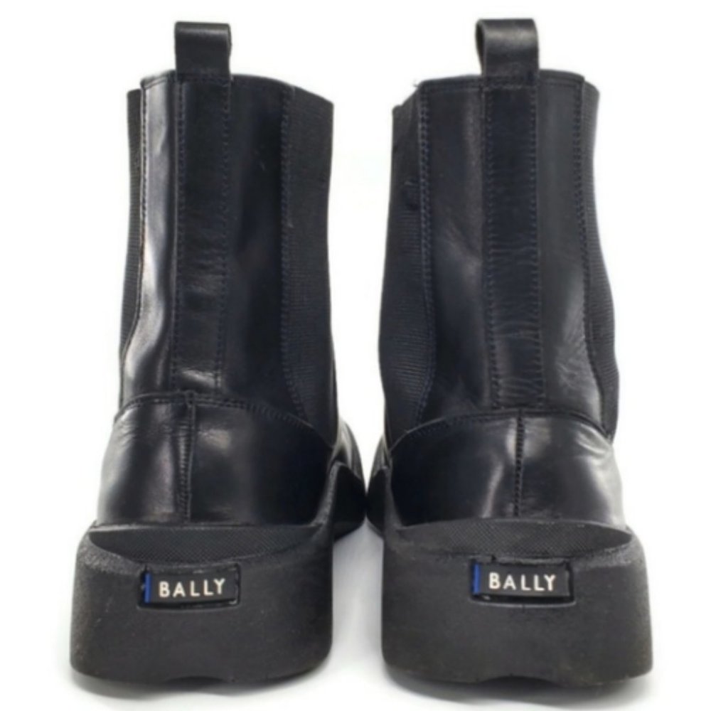Bally Sesvenna Black Leather Pull-On Comfort Chelsea Boots - Picture 3 of 13
